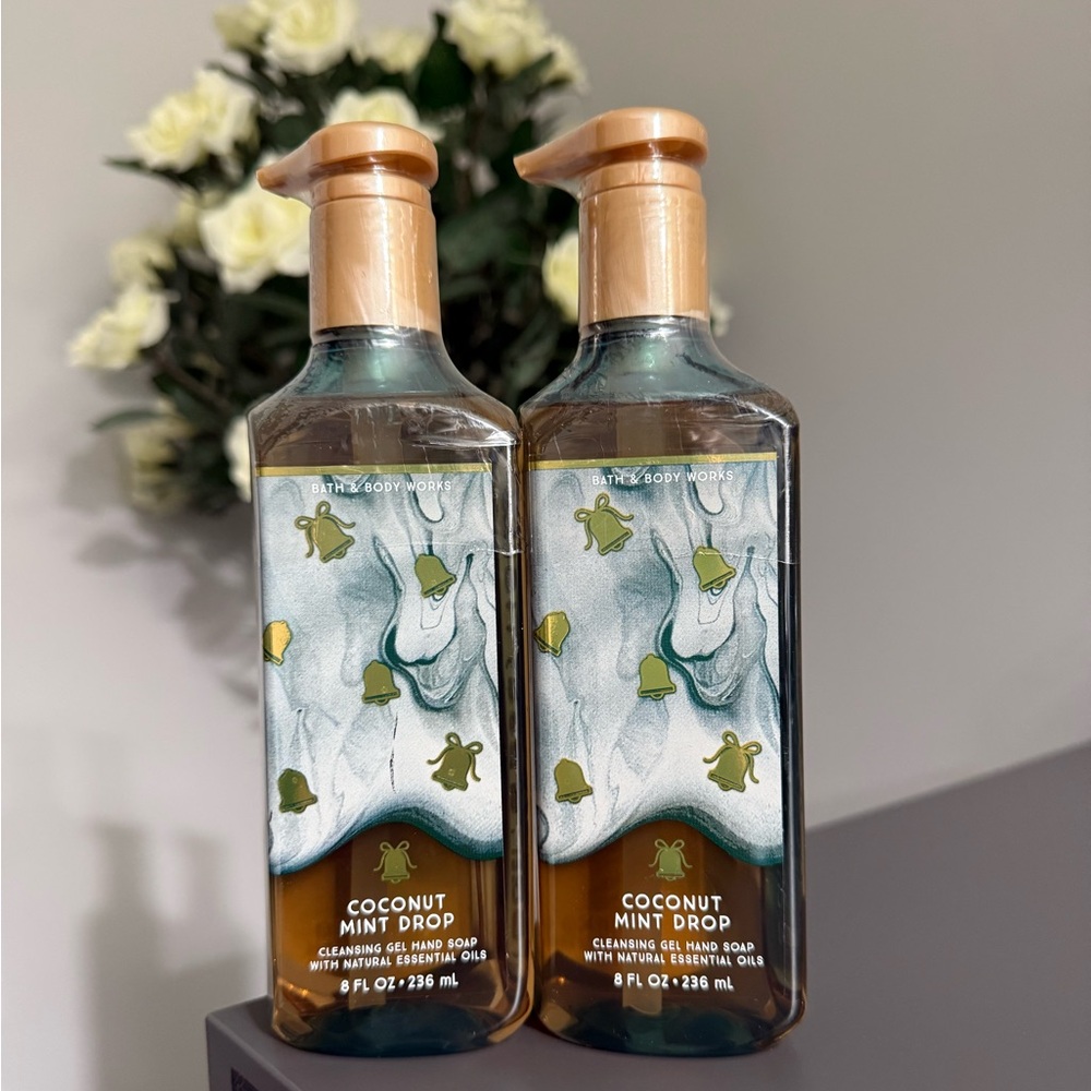 BATH & BODY WORKS Coconut Mint Drop Cleansing Gel Hand Bundle